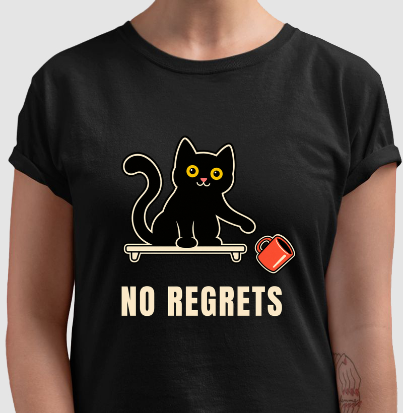Gato Preto - No Regrets  - Camiseta
