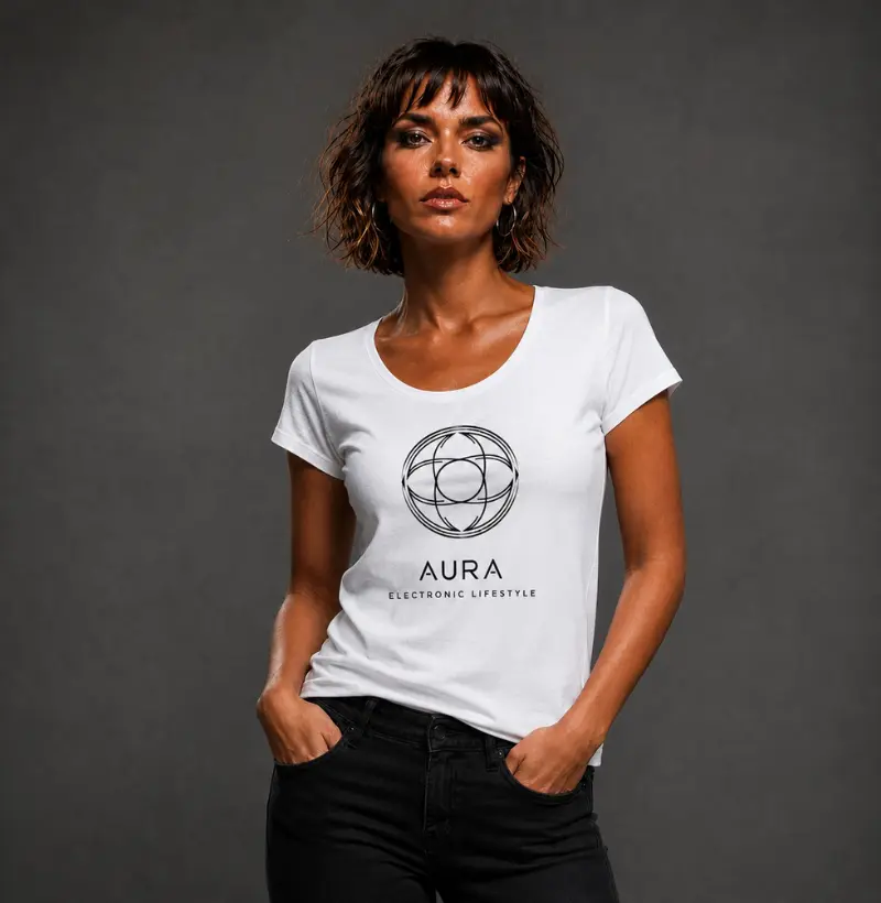 Camiseta AURA Core — Estampa Preta