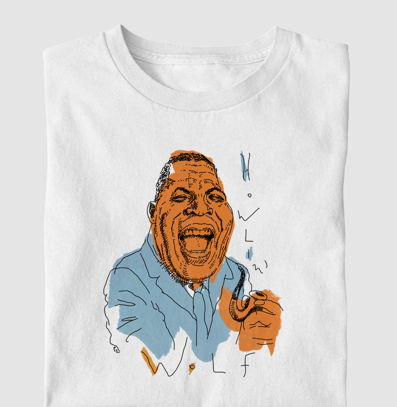 Howlin' Wolf com cachimbo - Tinta e Nanquim