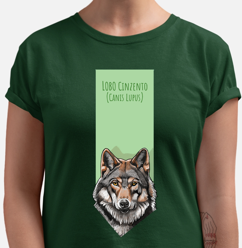 Camiseta Lobo Cinzento