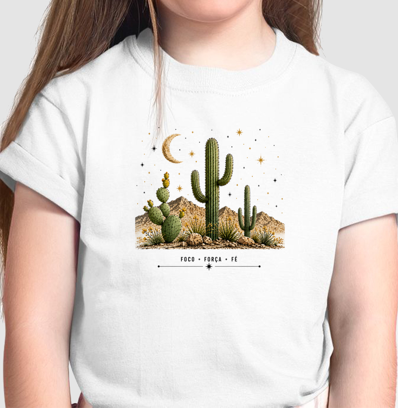 Camiseta Foco, Força e Fé