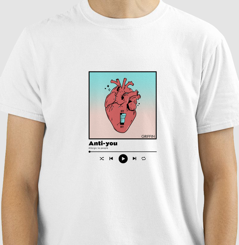 CAMISETA MASCULINA ANTI YOU