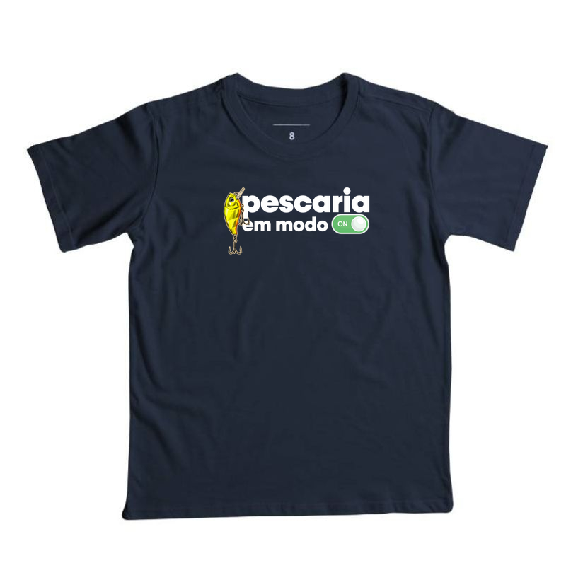 Pescaria em Modo ON! 🟢 - Camiseta Infantil