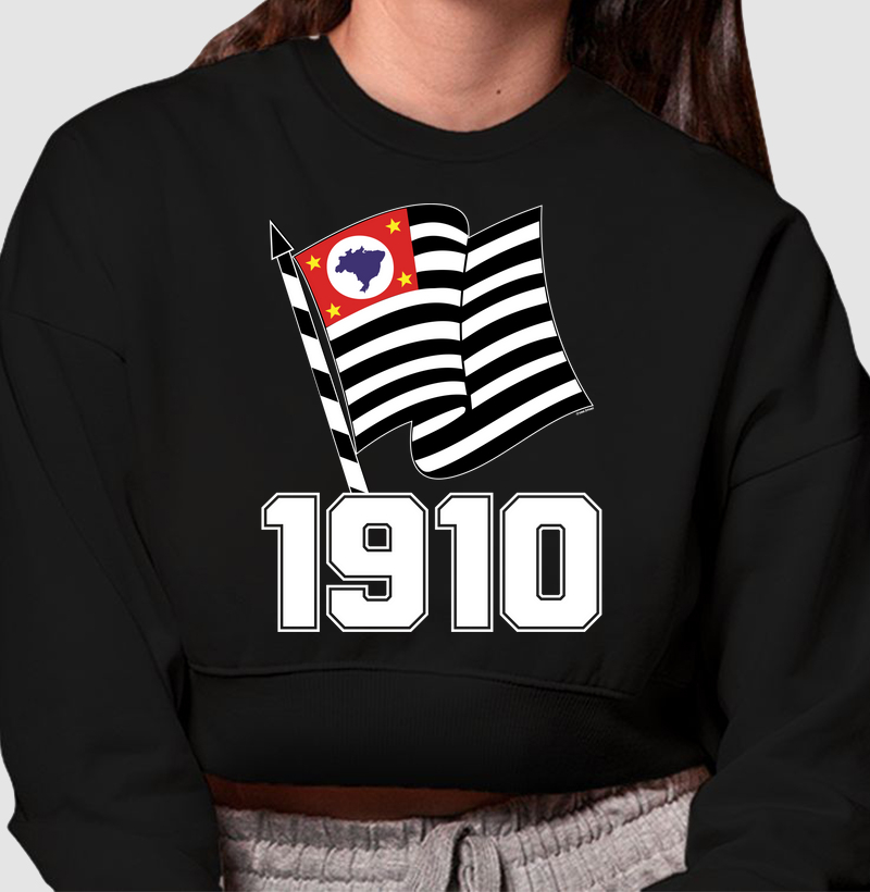 Moletom Cropped - Bandeira Paulista 1910