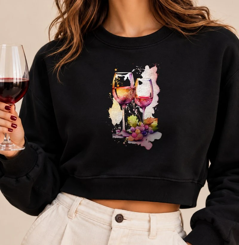 Camiseta Brindando com Arte - Cropped Moletom