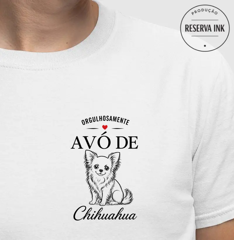Orgulhosamente Avó de Chihuahua (Pêlo Longo)