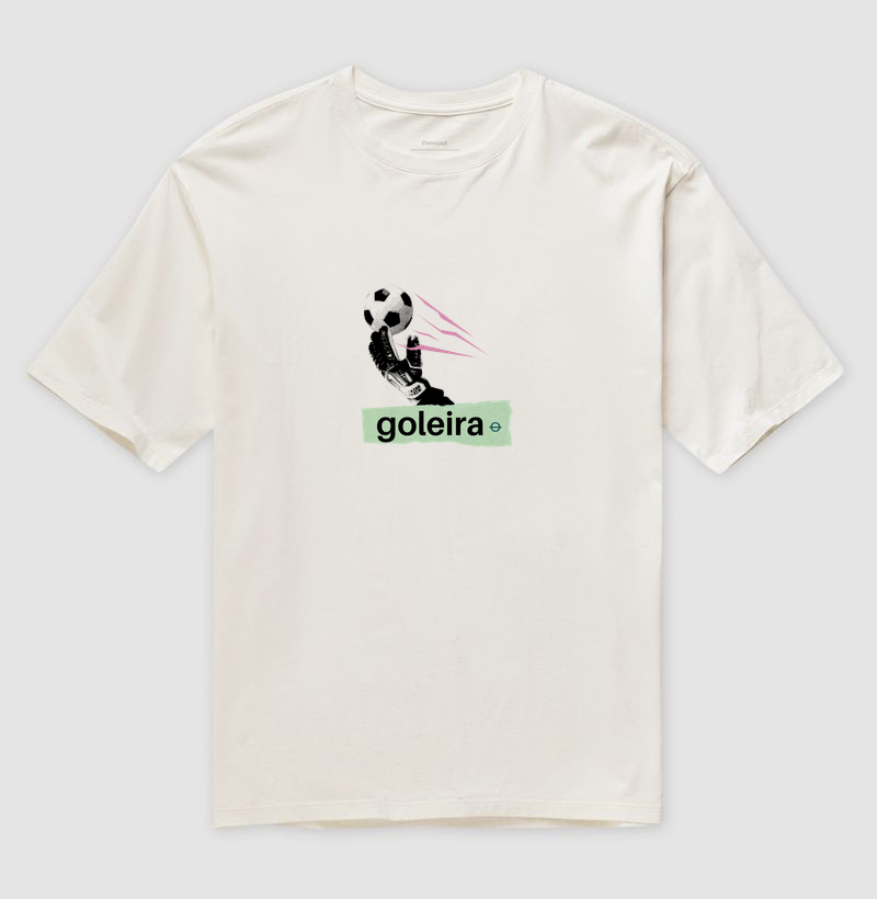 feminina de futebol estampa "goleira" joga bonita