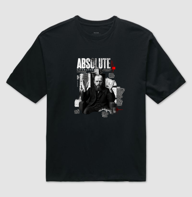 Absolute Literature — Releitura Dostoiévski - Camiseta Oversized