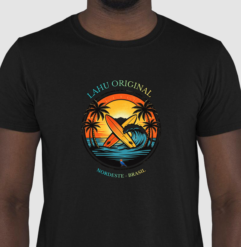 “Sinta a energia das ondas nordestinas com a estampa Lahu Original. Cores vibrantes, estilo surf e alma brasileira — feita para quem carrega o sol e o mar no coração. Vista o Nordeste, vista Lahu!”