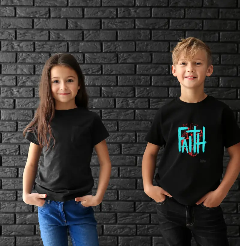 Camiseta algodão infantil FAITH