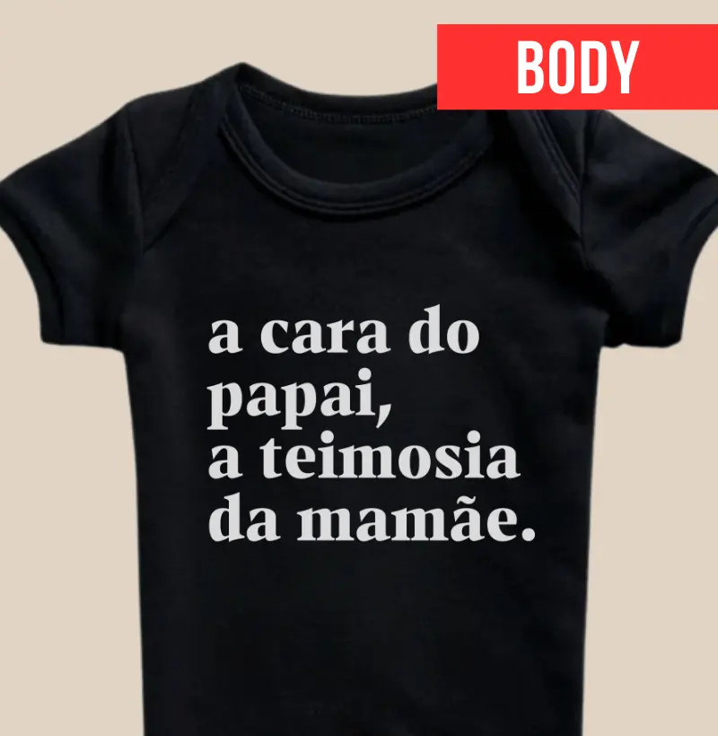 A cara da papai a teimosia da mamãe