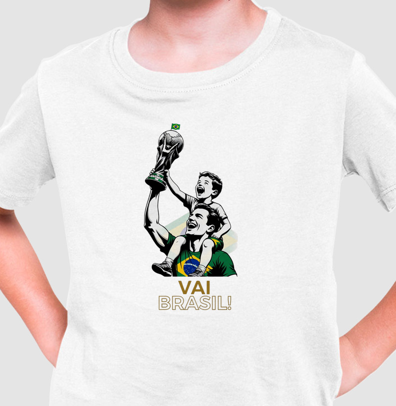 Vai Brasil - Filho nos Ombros com a taça - Copa do Mundo