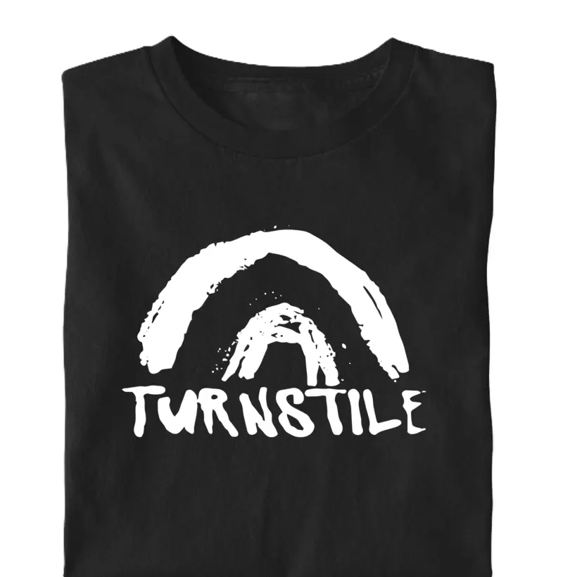 Camiseta Turnstile double rainbow