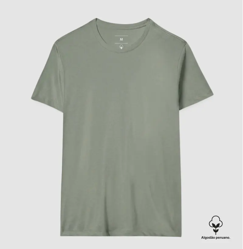 Camiseta Premium Algodão Peruano Orgânico | Minimalista clássica
