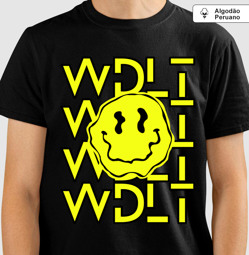 Camiseta de Algodão Peruano WDLT Smile Amarelo