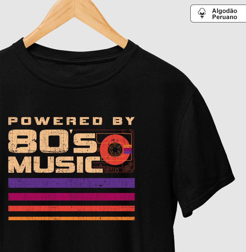 Camiseta Algodão Peruano Música dos anos 80 - Camiseta Algodão Peruano