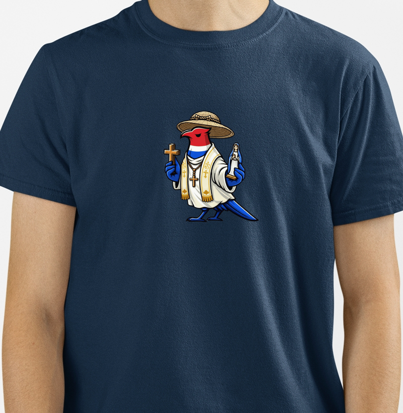 Apresentamos uma estampa que celebra o homem nordestino de fé, símbolo de devoção e identidade cultural. 