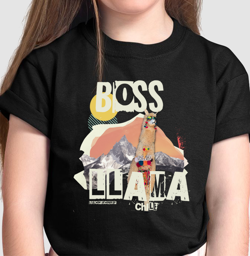 Camiseta Kids Boss lLama 