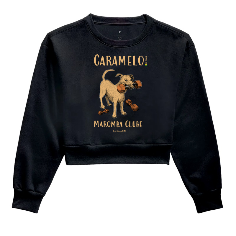 Cropped Moletom Caramelo Maromba Clube 