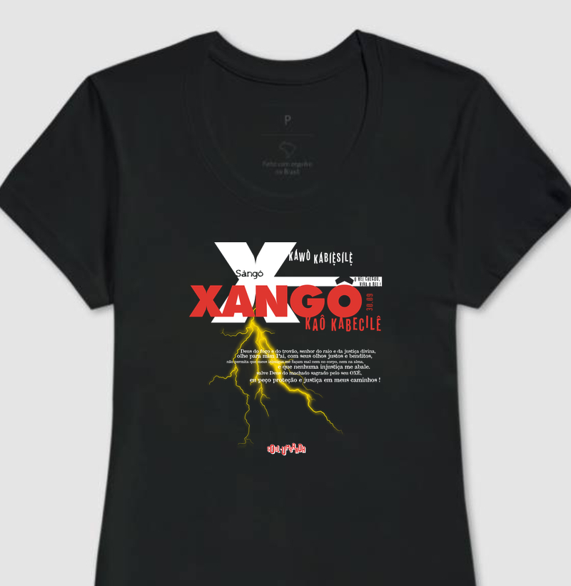 camiseta XANGÔ oração feminina
