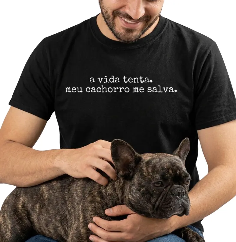 Camiseta "A Vida Tenta" - Pelo & Pano