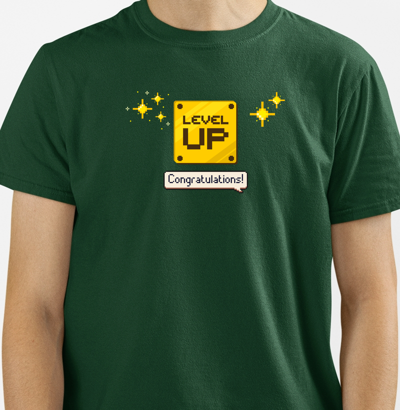 💫 Camiseta Level UP | —> USE o CUPOM "DINO20" (Unissex)