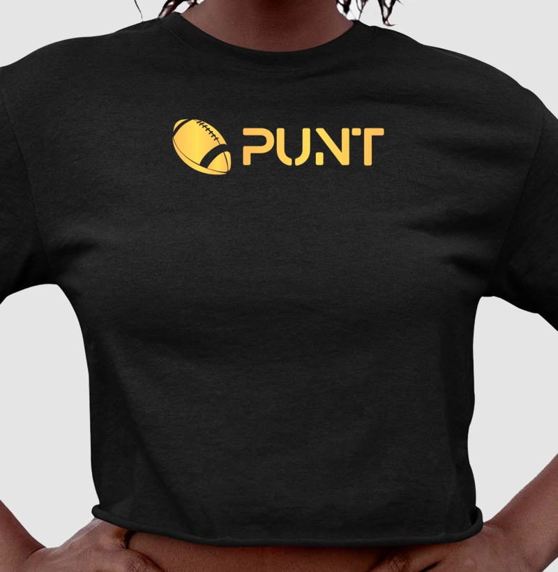 Camiseta cropped Logo PUNT Amarelo