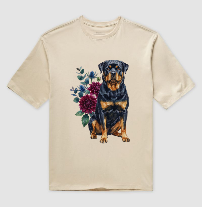 Rottweiler Floral Presença