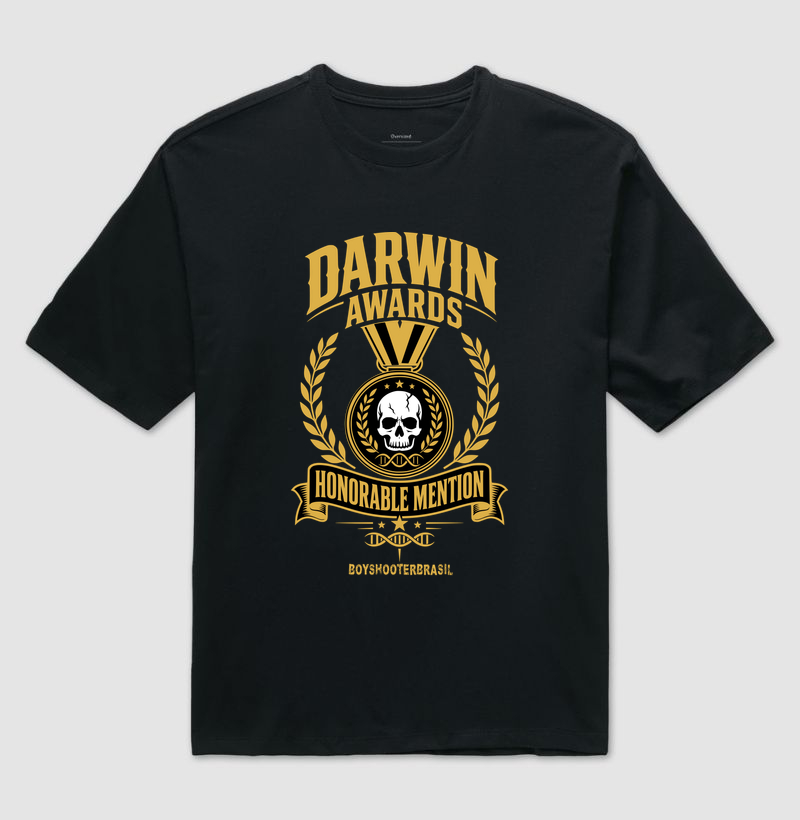 Darwin Awards BoyShooterBrasil - Camiseta Oversized