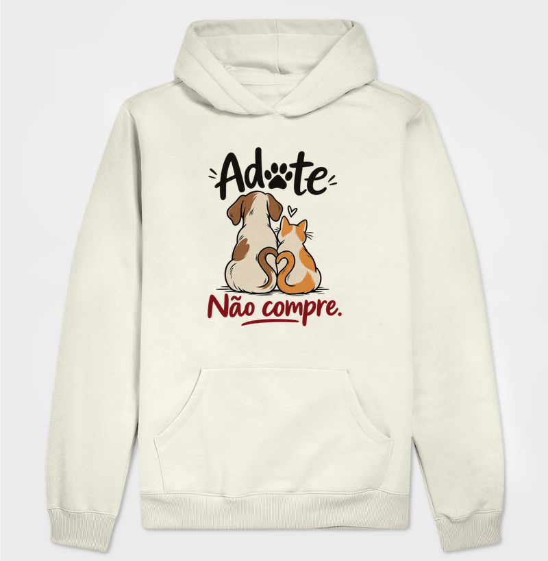 Adote Não Compre - Hoodie Moletom