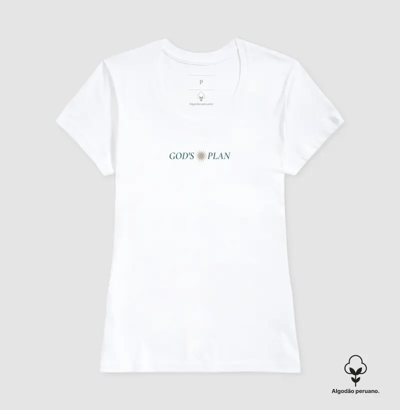 T-SHIRT PIMA FEMININA GOD'S PLAN
