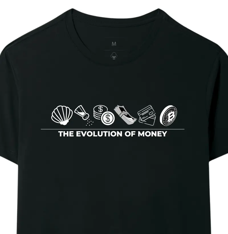 Camiseta The Evolution of Money - 21Million