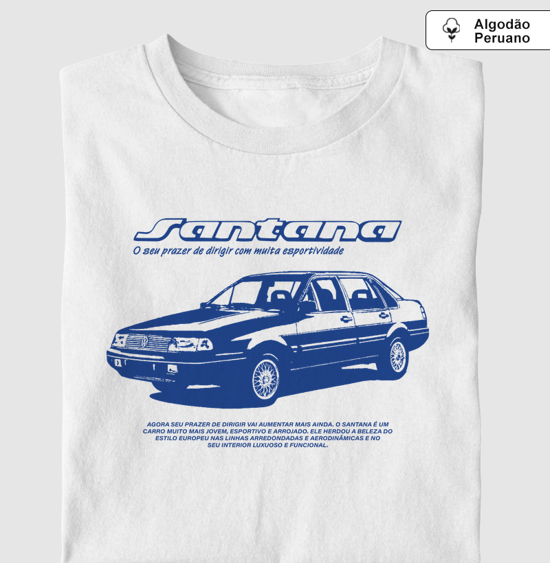 Santana | Dirigir com esportividade - Camiseta Algodão Peruano