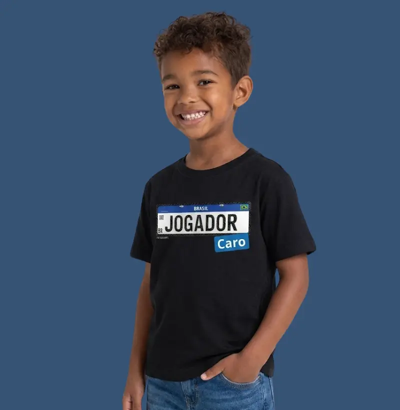 Placa Jogador Caro Infantil