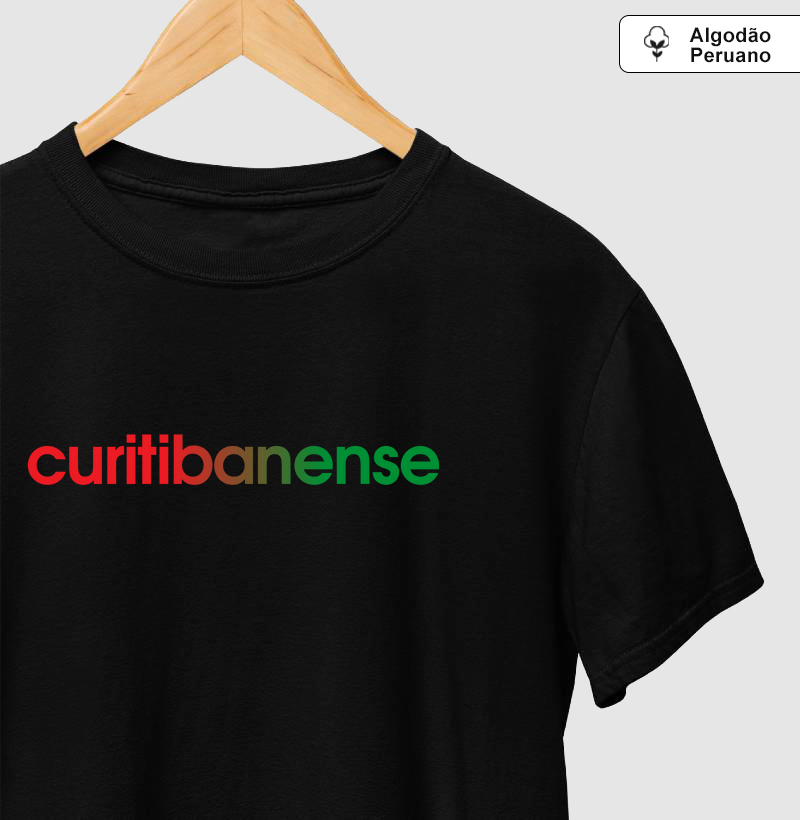 Camiseta Algodão Peruano Curitibanense Cores da Bandeira