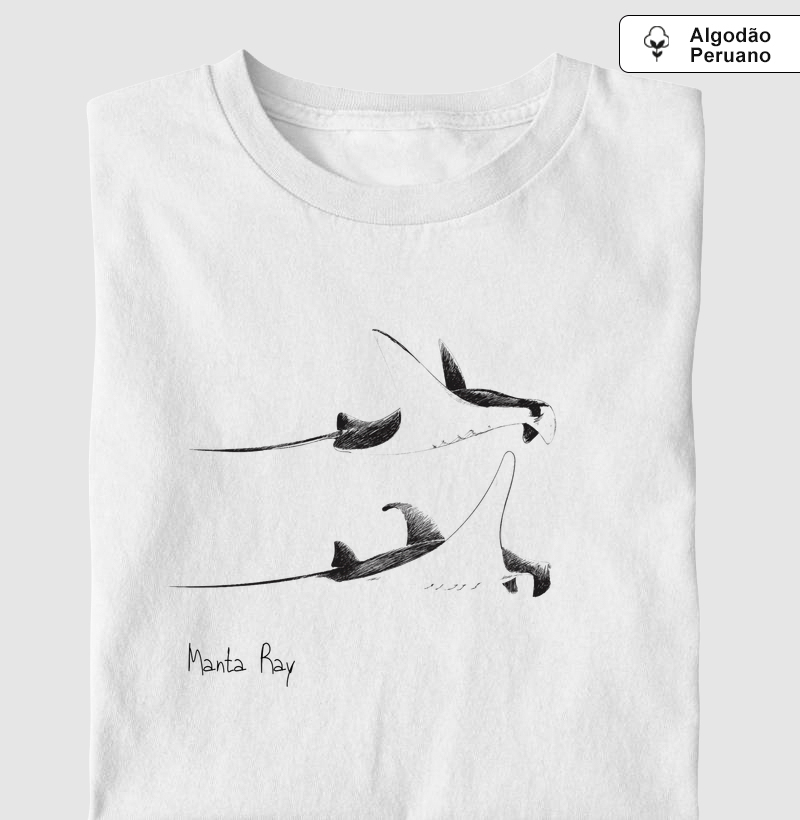 Manta Ray - Camiseta Algodão Peruano