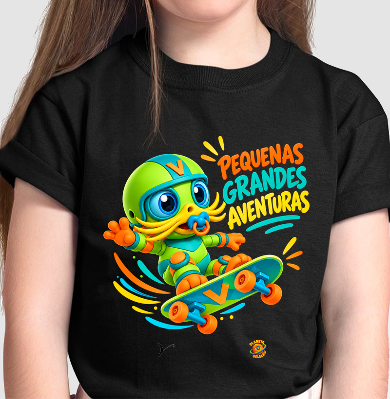 Camiseta Infantil Exkel | Aventuras do Planeta Beleléu
