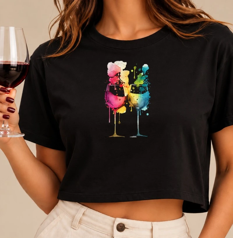 Camiseta Explosão de Sabores - Cropped