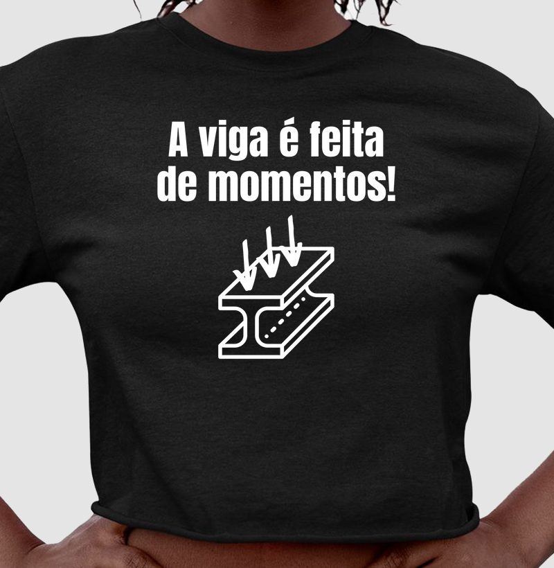 A viga é feita de momentos