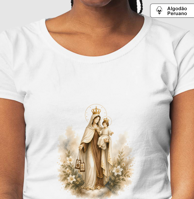 Coleção Sob o Manto - Camiseta Nossa Senhora do Carmo