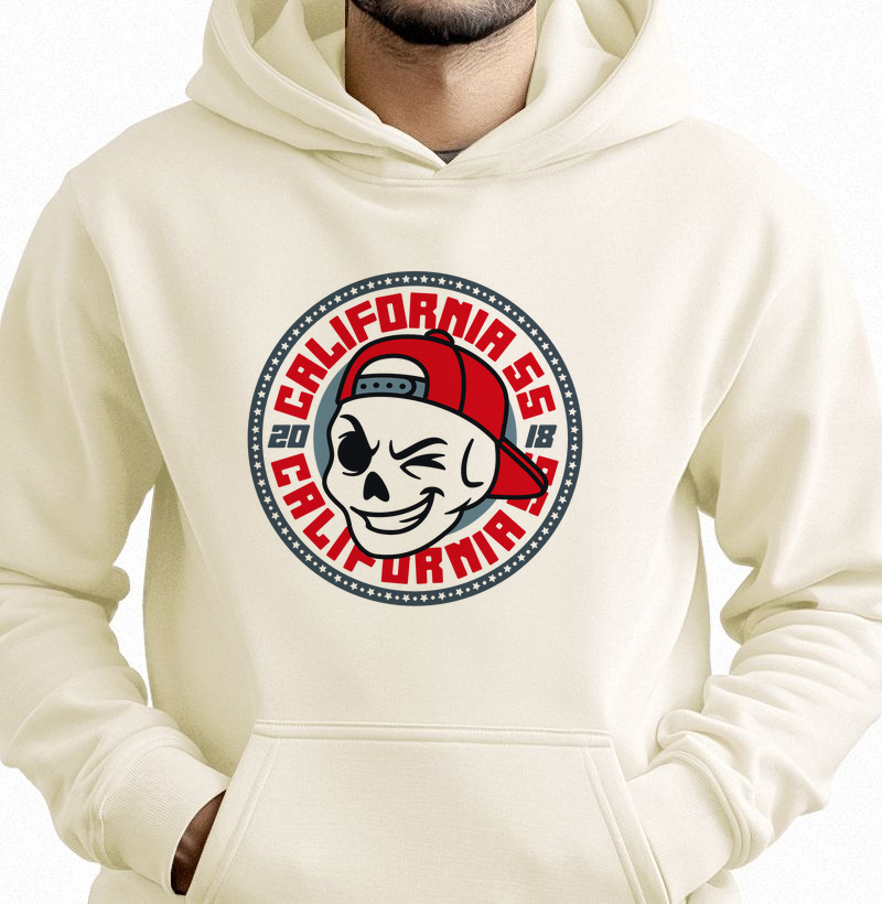 California 55 - Moletom Capuz - Peito