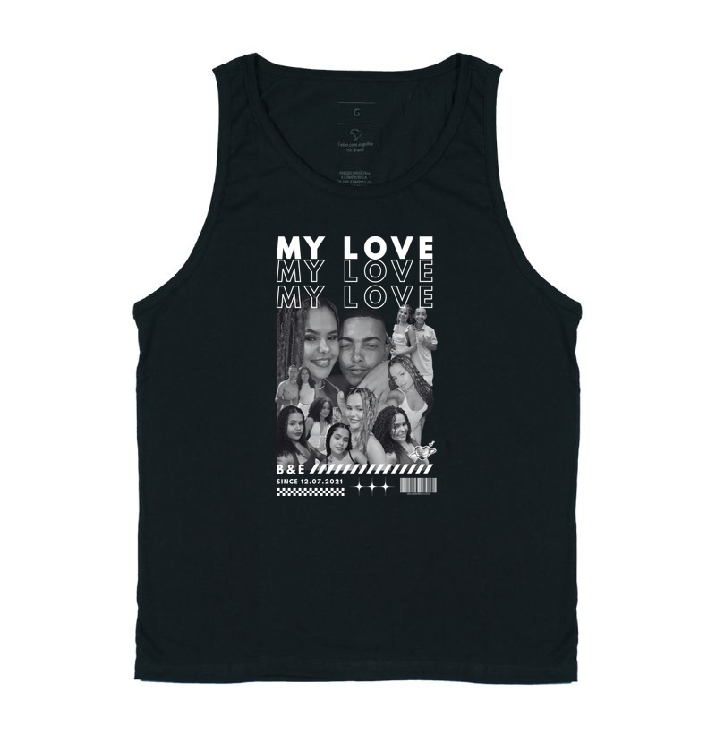 #1206 Camiseta Personalizada My Love — Colagem de Fotos do Casal