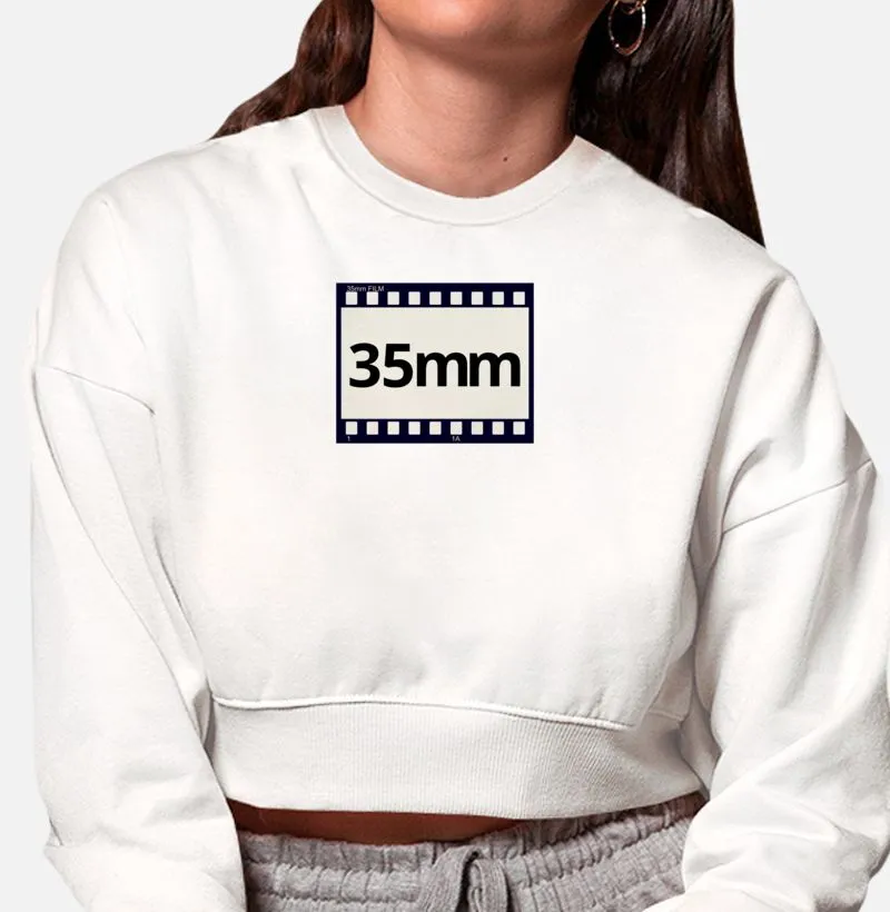Moletom cropped feminino filme 35mm