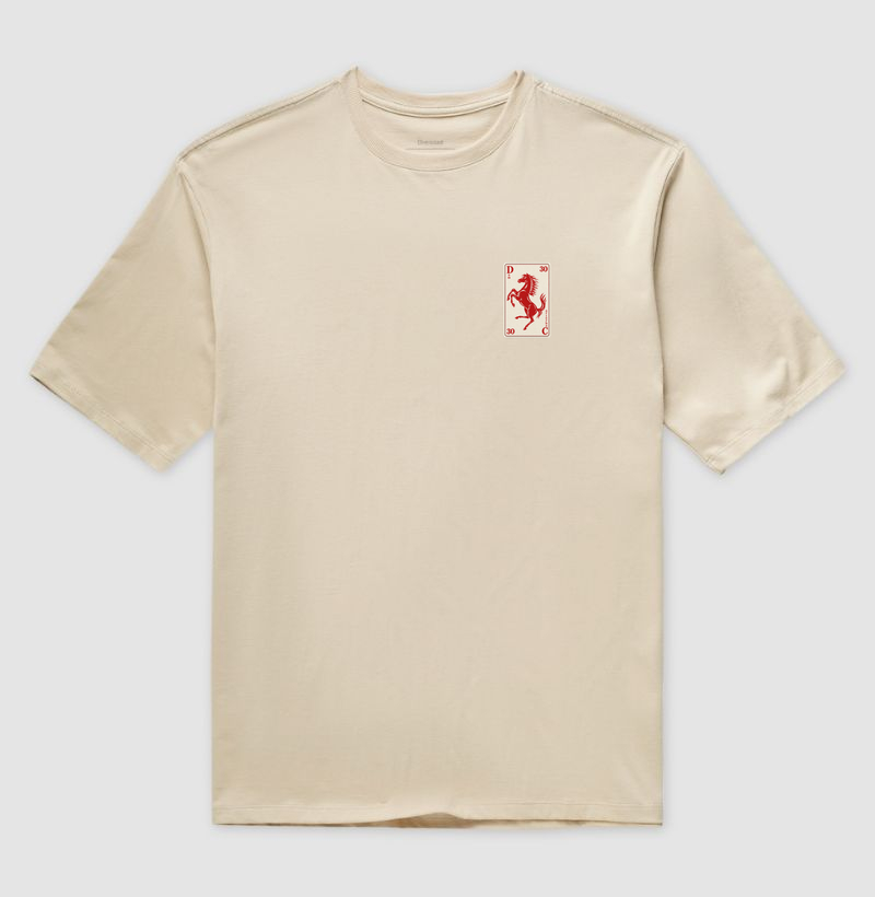 Camiseta Oversized Carta do Cavalo  - Camiseta Oversized