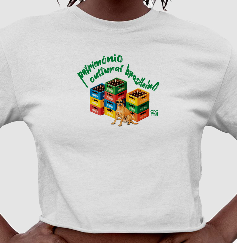 Camiseta Cropped Doguinho Caramelo