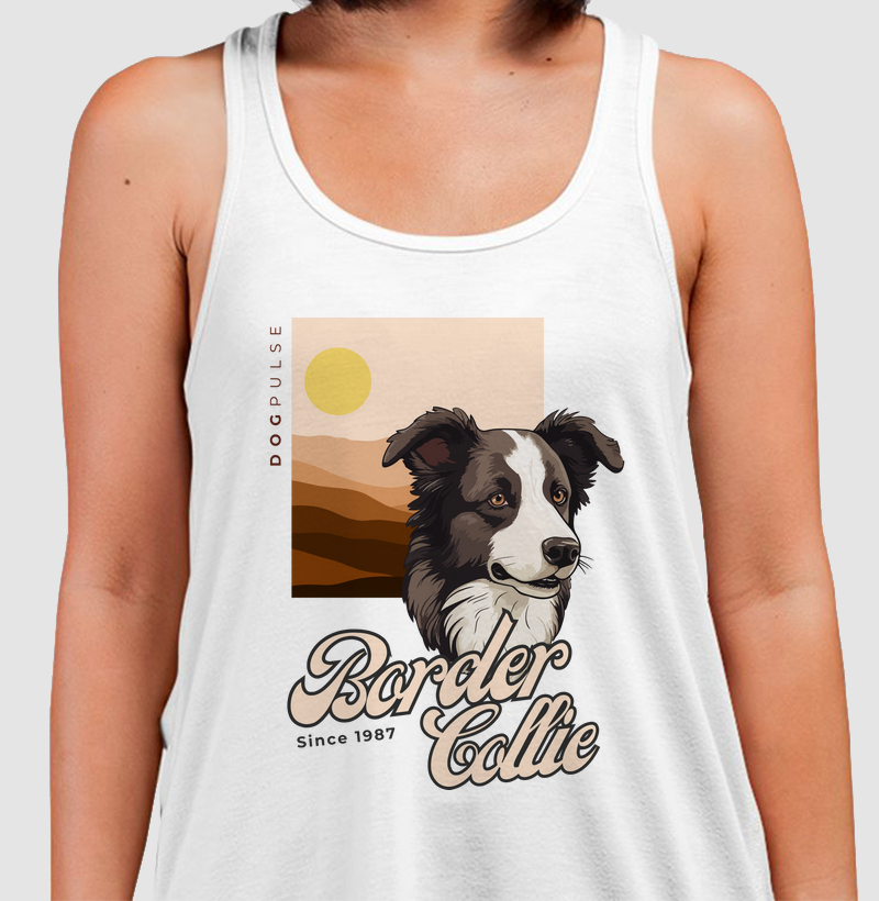 Camiseta Regata Border Collie Busto Dog Pulse