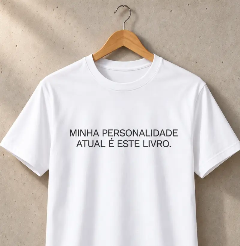 Minha personalidade atual é este livro - Camiseta