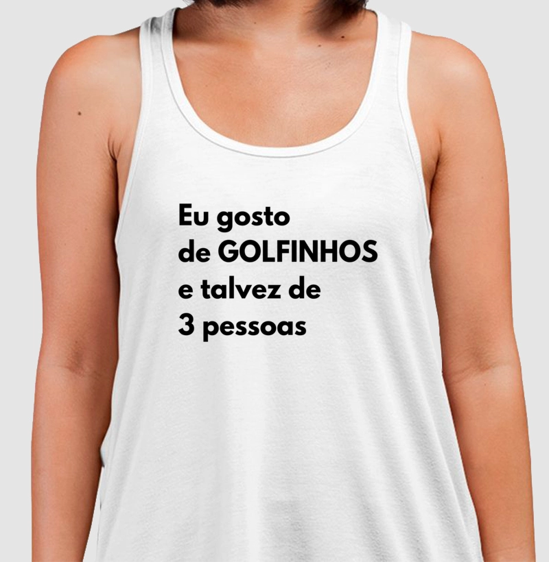 Eu gosto de golfinhos e talvez de 3 pessoas