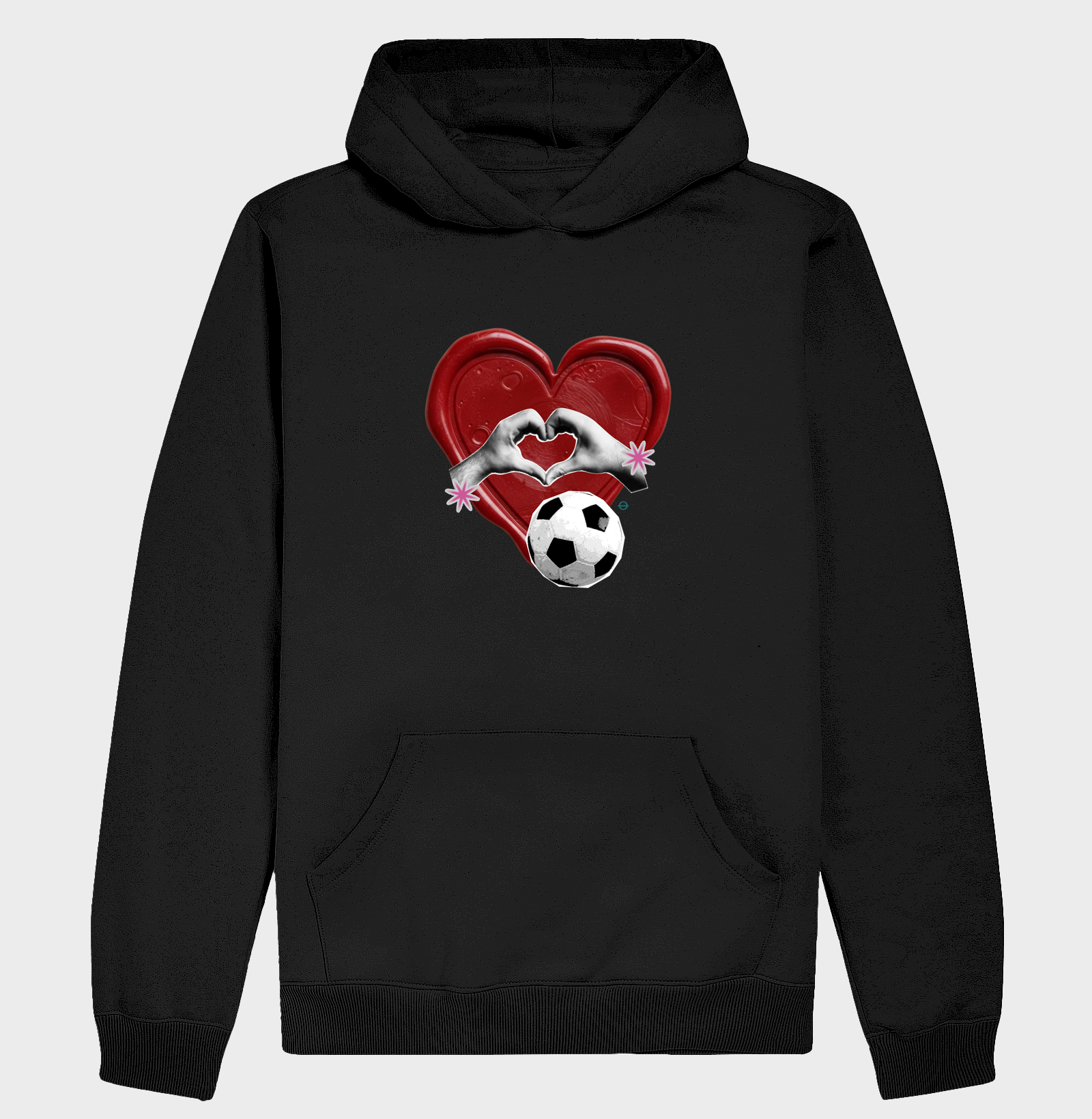feminina de futebol estampa "selo de amor" joga bonita