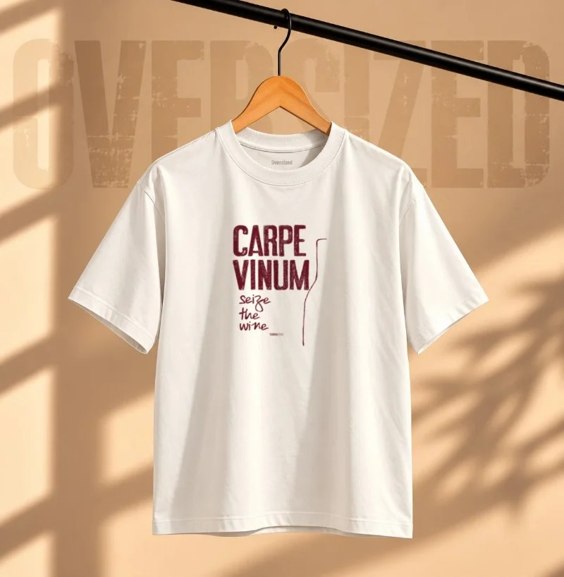 Camiseta Oversized Vinho - Carpe Vino - Camiseta Oversized